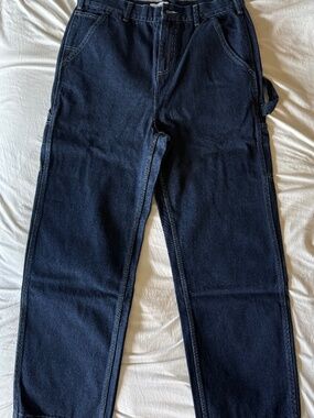 NWT OXKNIT Dark Wash Carpenter Jeans Men’s Large Utility Workwear Denim